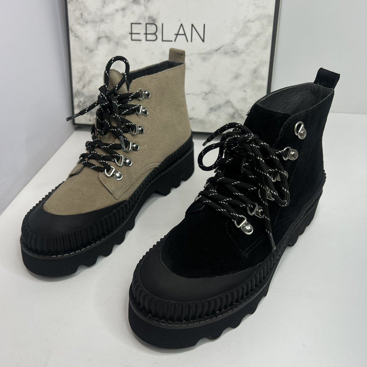 商场品牌断码撤柜真皮女靴秋冬防滑舒适透气运动厚底系带马丁靴子