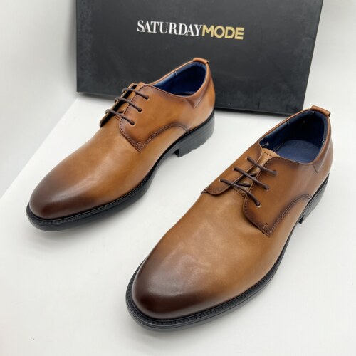 SATURDAYMODE正品断码撤柜真皮男鞋春秋时尚百搭低跟舒适商务皮鞋