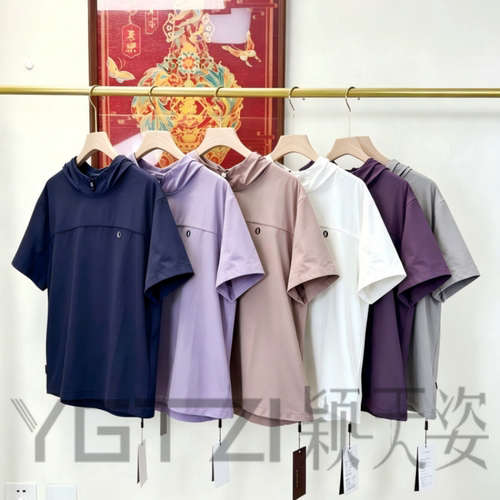菲玛掂夏季速干显瘦连帽T恤女