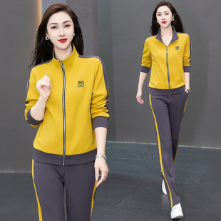 运动套装女春秋2025新款时尚洋气减龄立领卫衣跑步休闲服两件套潮