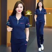 洋气减龄显瘦宽松速干短袖 2025新款 时尚 女夏季 跑步服 休闲运动套装