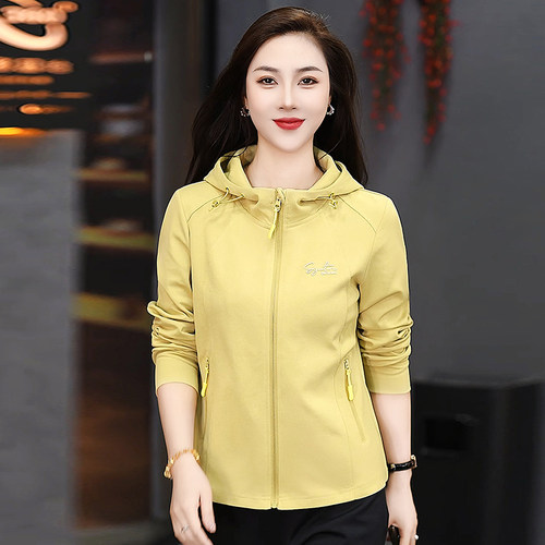 秋季新款连帽长袖卫衣防晒外套女