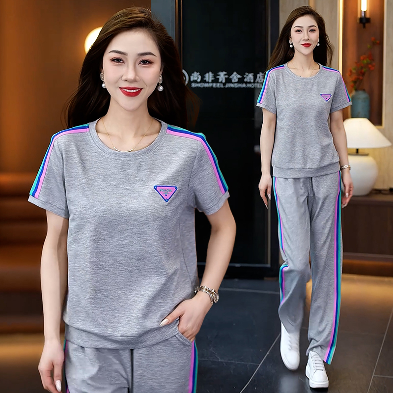 维奈菲冰丝罗马布夏季薄款两件套