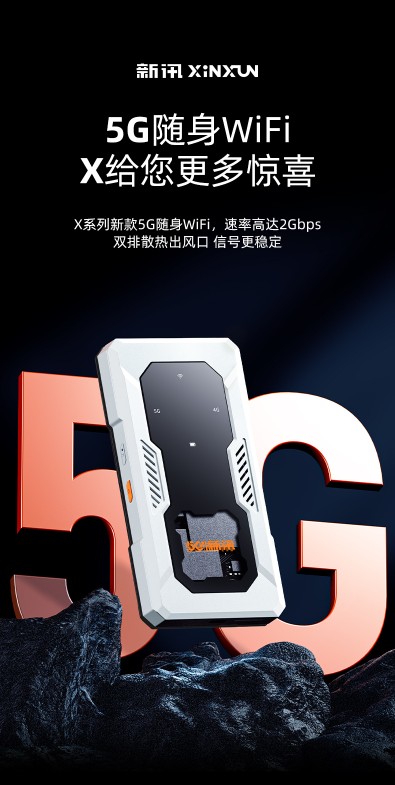 新5G免插卡5000毫安随身wifi外出旅行居家用高性能无线智能路由器