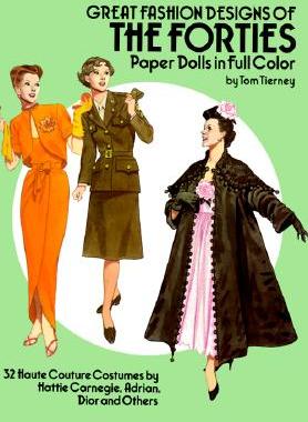 【预售】Great Fashion Designs of the Forties Paper Dolls: 32