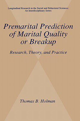【预售】Premarital Prediction of Marital Quality or Breakup: