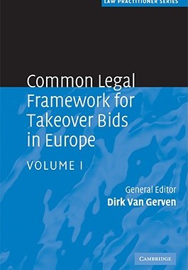 【预售】Common Legal Framework for Takeover Bids in Europe