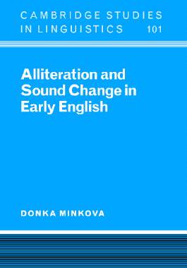 【预售】Alliteration and Sound Change in Early English