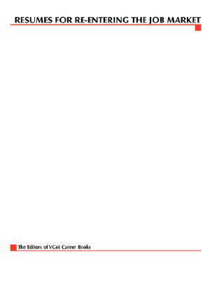 【预售】Resumes for Re-Entering the Job Market, Second