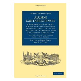 【预售】Alumni Cantabrigienses: A Biographical List of All