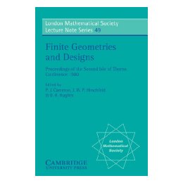 【预售】Finite Geometries and Designs: Proceedings of the