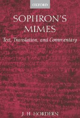 【预售】Sophron's Mimes: Text, Translation, and Commentary