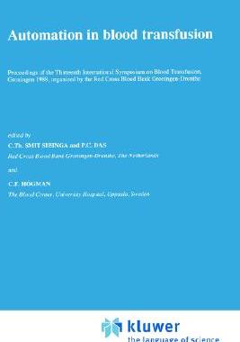 【预售】Automation in Blood Transfusion