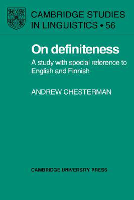 【预售】On Definiteness: A Study with Special Reference to