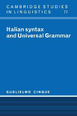 【预售】Italian Syntax and Universal Grammar
