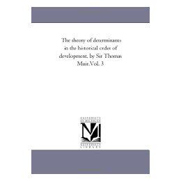 【预售】The Theory of Determinants in the Historical Order