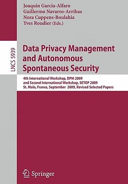 【预售】Data Privacy Management and Autonomous Spontaneous