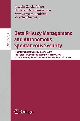 【预售】Data Privacy Management and Autonomous Spontaneous