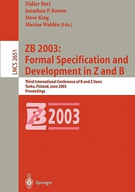 【预售】Zb 2003: Formal Specification and Development in Z