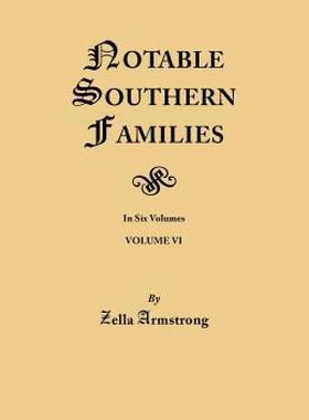 【预售】Notable Southern Families. Volume VI