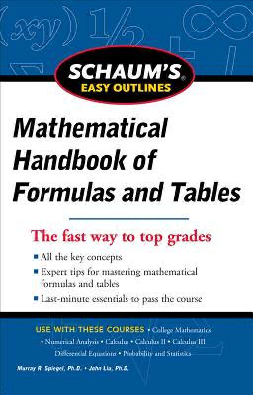 【预售】Schaum's Easy Outline of Mathematical Handbook of