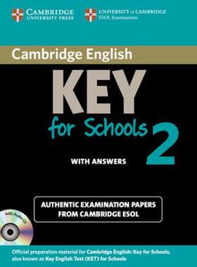 【预售】Cambridge English Key for Schools 2 Self-Study Pack