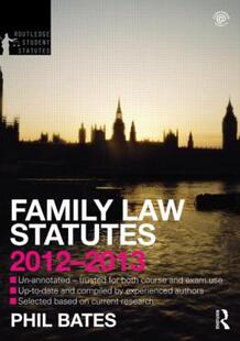 【预售】Family Law Statutes 2012-2013