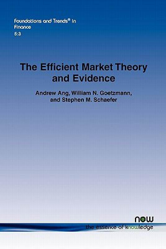 【预售】The Efficient Market Theory and Evidence: