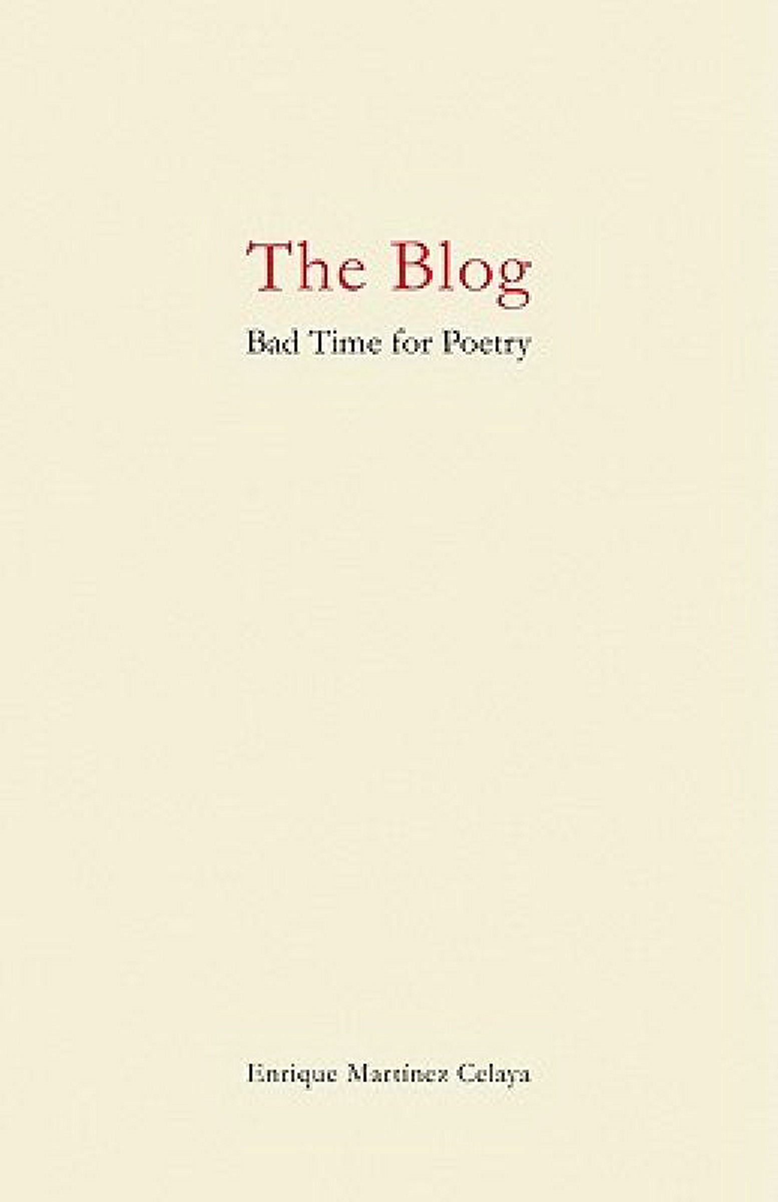 【预售】the blog: bad time for poetry