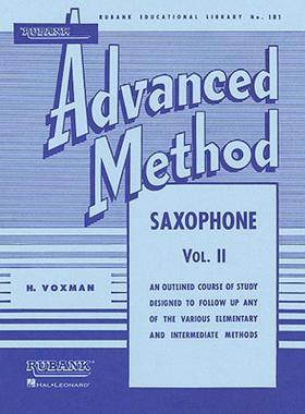 【预售】Rubank Advanced Method: Saxophone, Vol. II