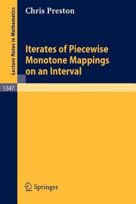 【预售】Iterates of Piecewise Monotone Mappings on an