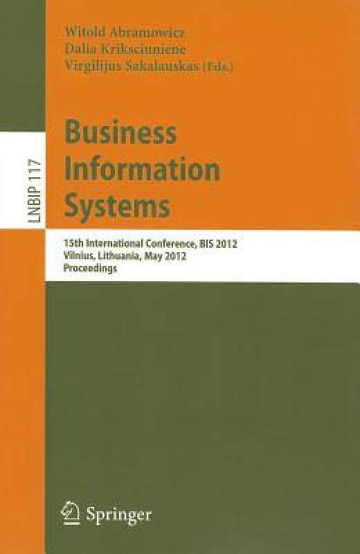 【预售】business information systems: 15th international