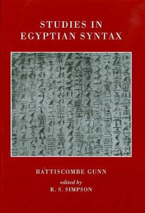 【预售】Studies in Egyptian Syntax
