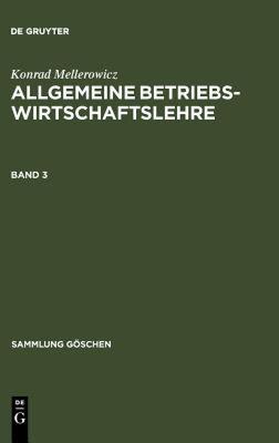 【预售】Mellerowicz, Konrad: Allgemeine
