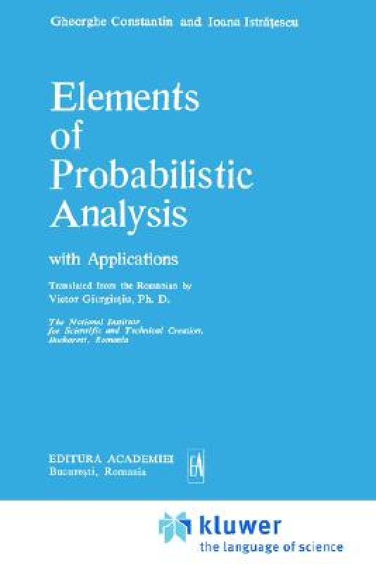 【预售】Elements of Probabilistic Analysis with