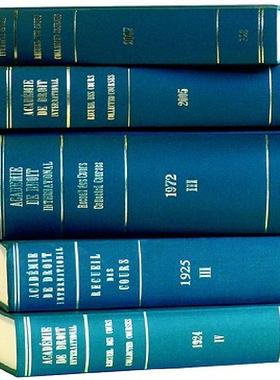 【预售】Recueil Des Cours: Vol. 250a: Tomes 1993-1994