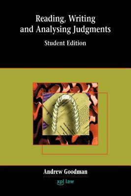 【预售】Reading, Writing and Analysing Judgments