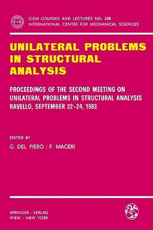 【预售】Unilateral Problems in Structural Analysis: