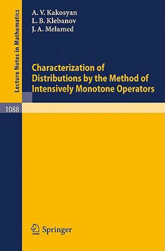 【预售】Characterization of Distributions by the Method of