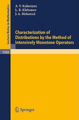 【预售】Characterization of Distributions by the Method of