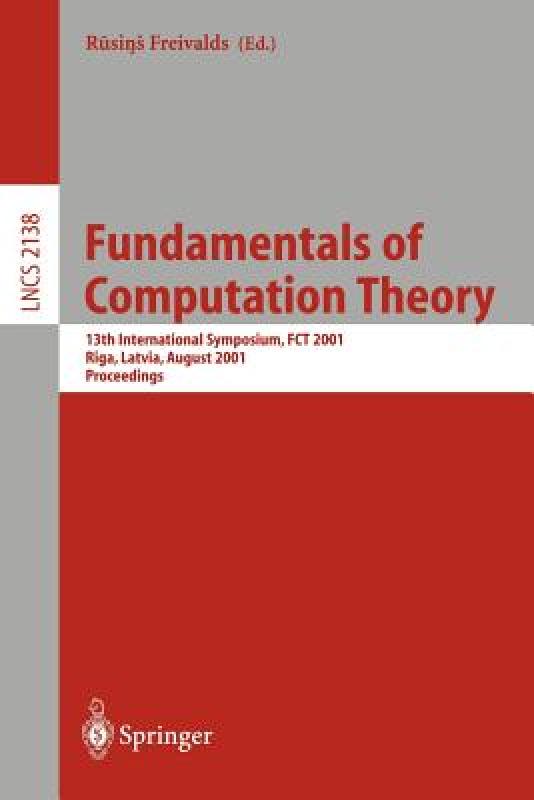 【预售】Fundamentals of Computation Theory: 13th