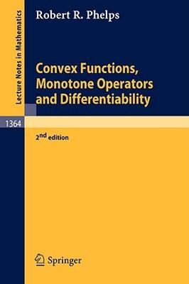 【预售】Convex Functions, Monotone Operators and