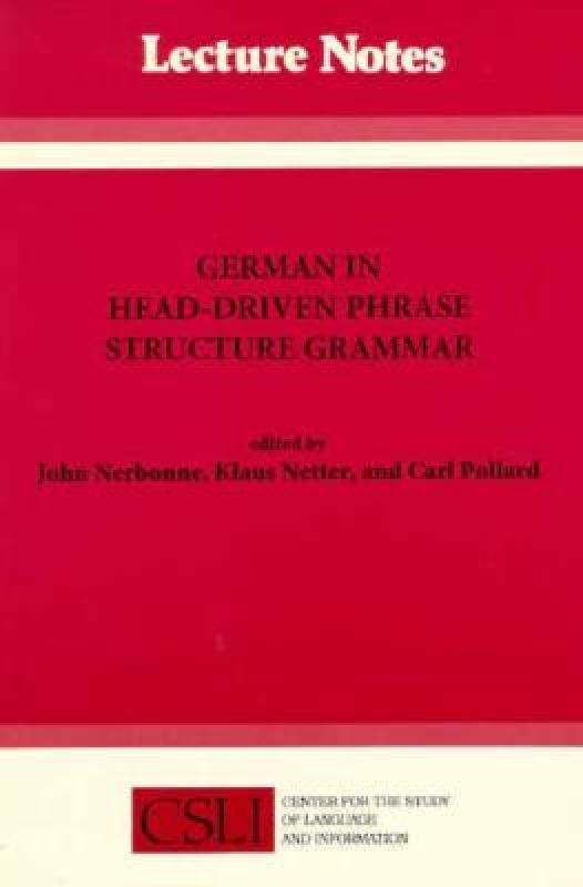 【预售】German in Head-Driven Phrase Structure Grammar