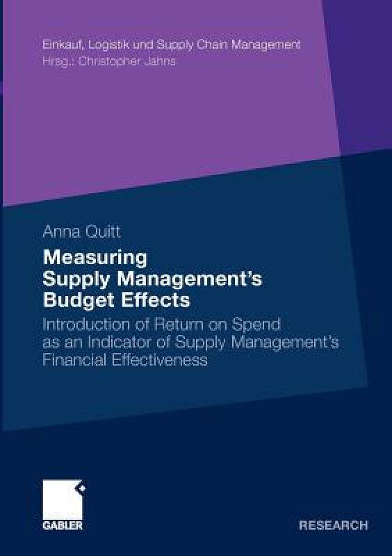 【预售】Measuring Supply Management S Budget Effects: