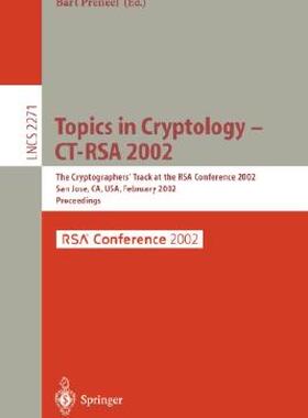 【预售】Topics in Cryptology - CT-Rsa 2002: The