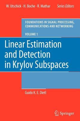 【预售】Linear Estimation and Detection in Krylov Subspaces
