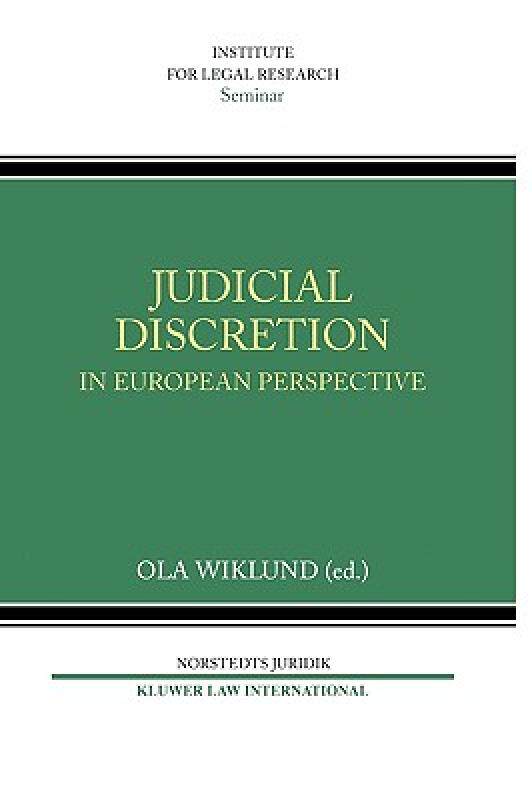 【预售】Judicial Discretion in European Perspective