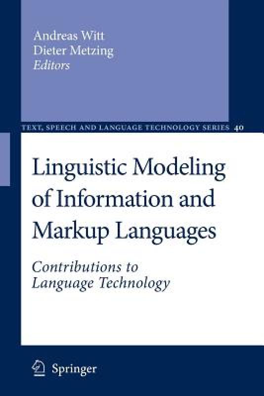 【预售】Linguistic Modeling of Information and Markup