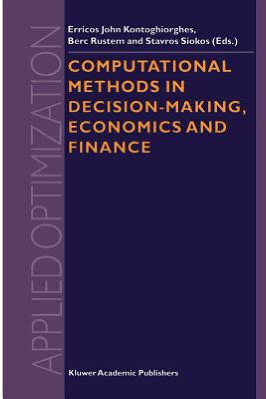 【预售】Computational Methods in Decision-Making, Economics