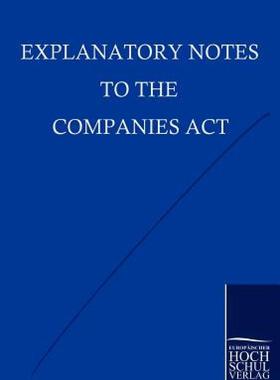 【预售】Explanatory Notes to the Companies ACT